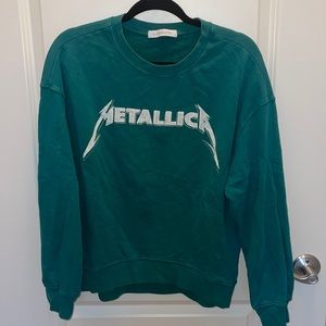 Teal Metallica sweatshirt
